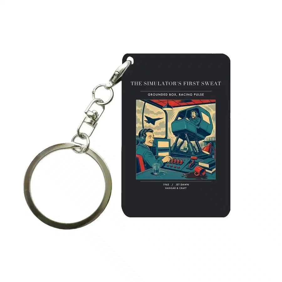 VINTAGE G4462 - The Simulator's First Sweat - Designed Key Chain design on black