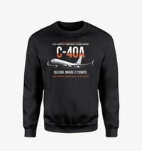 Thumbnail for C-40A Clipper Fleet Logistics Ready design on black sweatshirt
