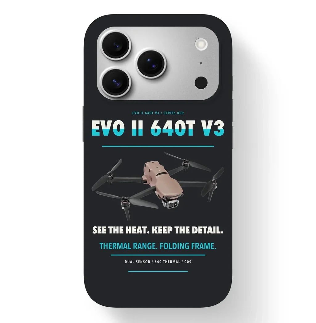 Autel EVO II Dual 640T V3 Case design on black iphone case