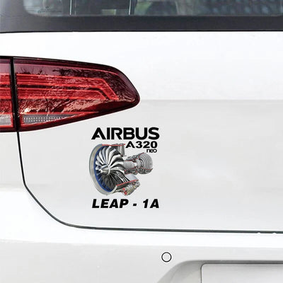 Airbus A320neo & Leap 1A Car aviation design car sticker in weather-resistant vinyl.