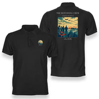 Thumbnail for VINTAGE G4519 - The Returning Crew - Double-Side Polo T-Shirt design on black