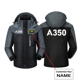 Airbus A350 Flat Text Thick Winter Jackets