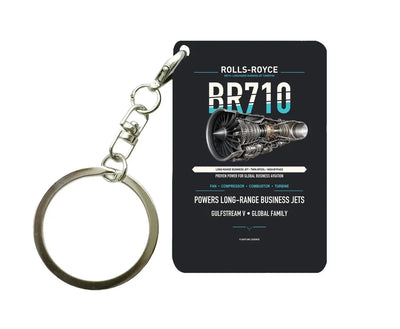 BR710 Key Chain design on black key chain