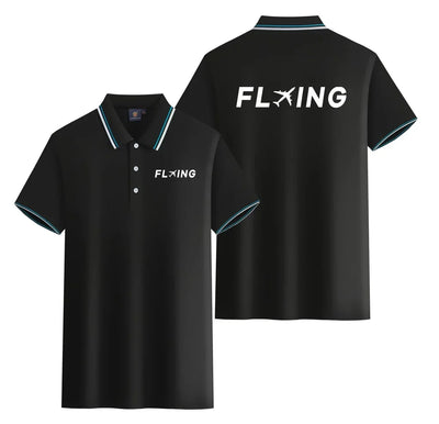 Flying Stylish Polo T-Shirts (Double-Side) aviation design printed on soft cotton stylish double-side polo.