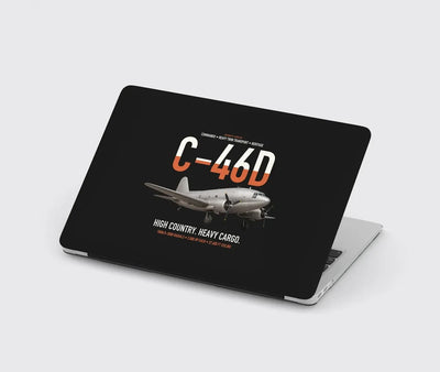 C-46D Commando design on black MacBook case