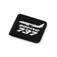 Thumbnail for The Boeing 737 aviation print wallet, leather.