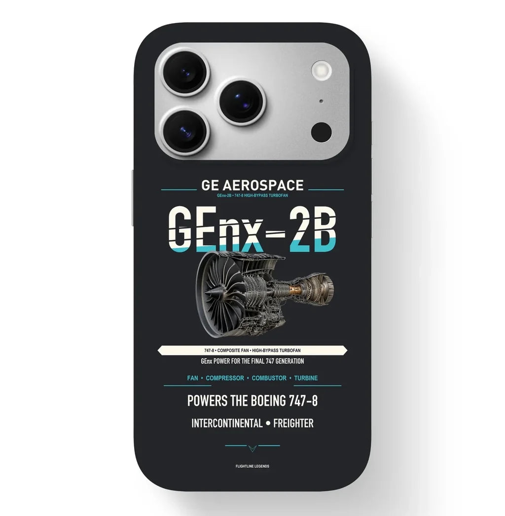 GEnx-2B Case design on black iphone case