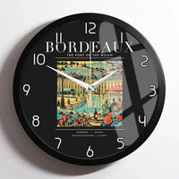 Thumbnail for BORDEAUX - Poster - Wall Clock Framed - Black
