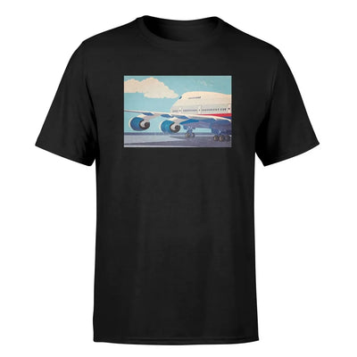 Vintage Boeing 747 aviation design printed on soft cotton image-print T-shirt.