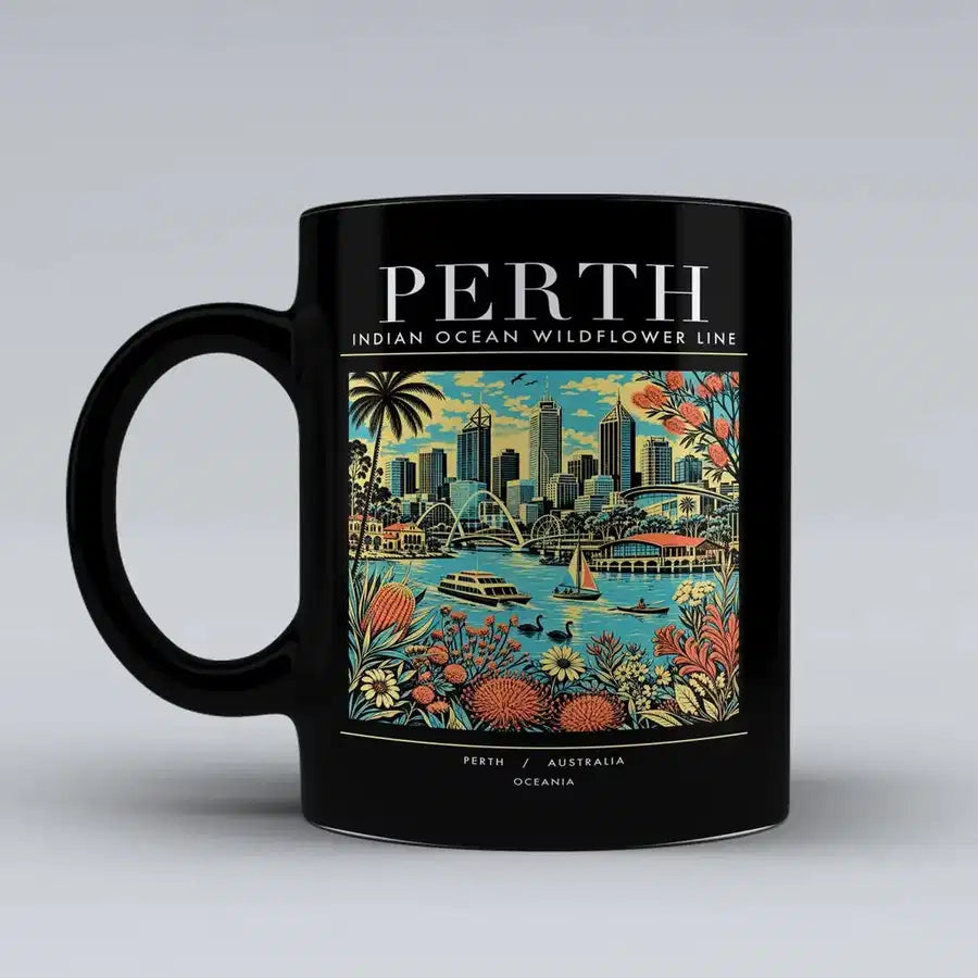 PERTH - Poster - Mug - Black