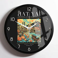 Thumbnail for HAT YAI - Poster - Wall Clock Framed - Black