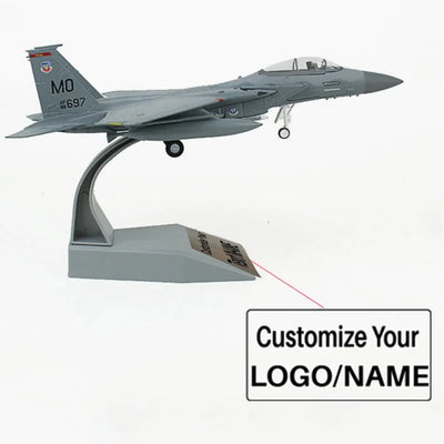 1/100 Scale USAF F-15A F15 Eagle Fighter Airplane Model aviation themed military aircraft model, diecast metal with detailed.
