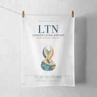 Thumbnail for London Luton Airport (LTN) design on white towel