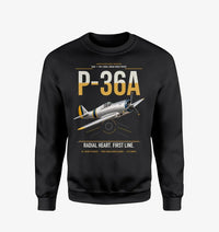 Thumbnail for P-36A Hawk design on black sweatshirt