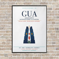 Thumbnail for Aeropuerto Internacional La Aurora GUA vertical canvas print - framed - white background