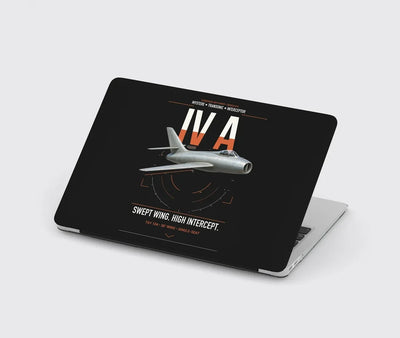 Dassault Mystère IV A design on black MacBook case