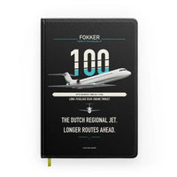 Thumbnail for Fokker 100 design on black notebook