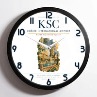 Thumbnail for Košice International Airport (KSC) design on white framed wall clock
