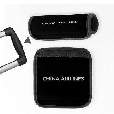 China Airlines Neoprene aviation print luggage handle cover, soft silicone.