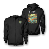 Thumbnail for BIMINI - Poster - Zipped Hoodie - Black