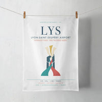 Thumbnail for Lyon-Saint Exupéry Airport (LYS) design on white towel