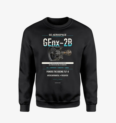 GEnx-2B design on black sweatshirt
