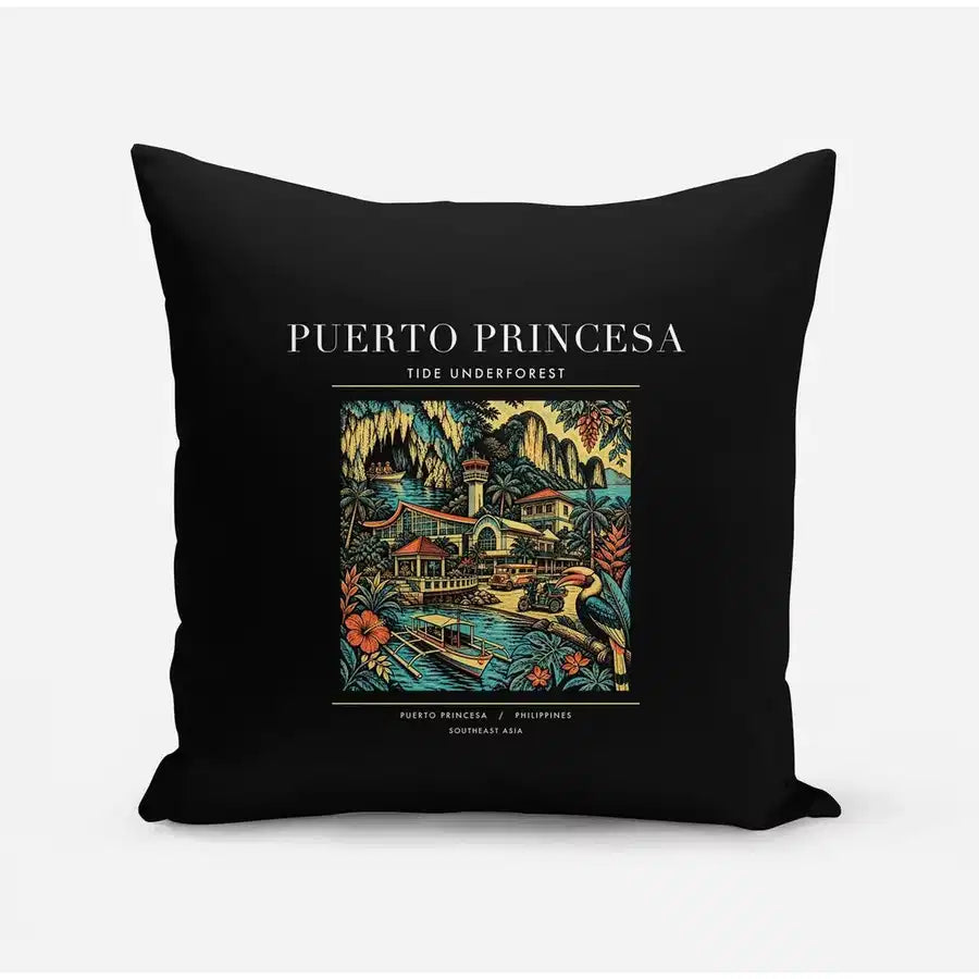 PUERTO PRINCESA - Poster - Pillow - Black