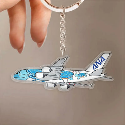 All Nippon Airways Airbus A380 Design Acrylic Keychain