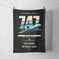 Thumbnail for Boeing 747-400 design on black towel