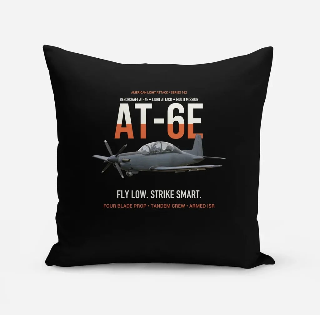 AT-6E Wolverine Light Attack design on black pillow
