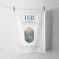 Thumbnail for Islamabad International Airport (ISB) design on white towel