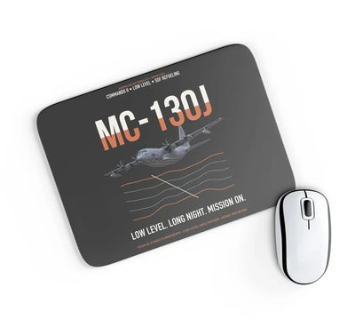 MC-130J COMMANDO II design on black rectangle mouse pad