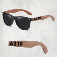 Thumbnail for Airbus A310 Flat Text aviation sunglasses in premium polarised lenses with metal frame.