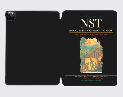 Nakhon Si Thammarat Airport (NST) design on black ipad tablet case