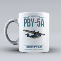 Thumbnail for PBY-5A Catalina design on white ceramic mug, double-side print