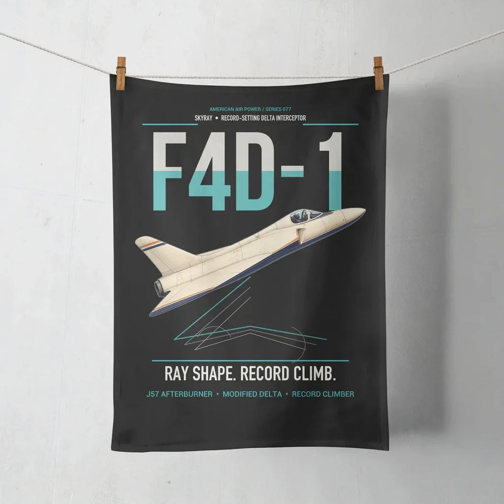 F4D-1 Skyray design on black towel