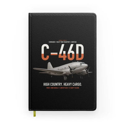 C-46D Commando design on black notebook