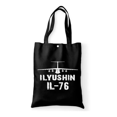 ILyushin IL-76 & Plane aviation tote bag in canvas.