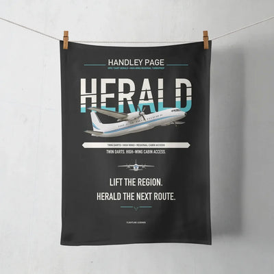 Handley Page HPR.7 Dart Herald design on black towel