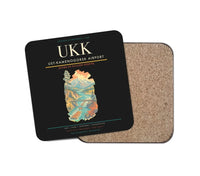 Thumbnail for Ust-Kamenogorsk Airport (UKK) design on black 1 piece coaster