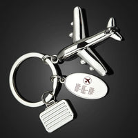 Thumbnail for Aviation Alphabet 2 Suitcase aviation shaped key chain, durable metal alloy.