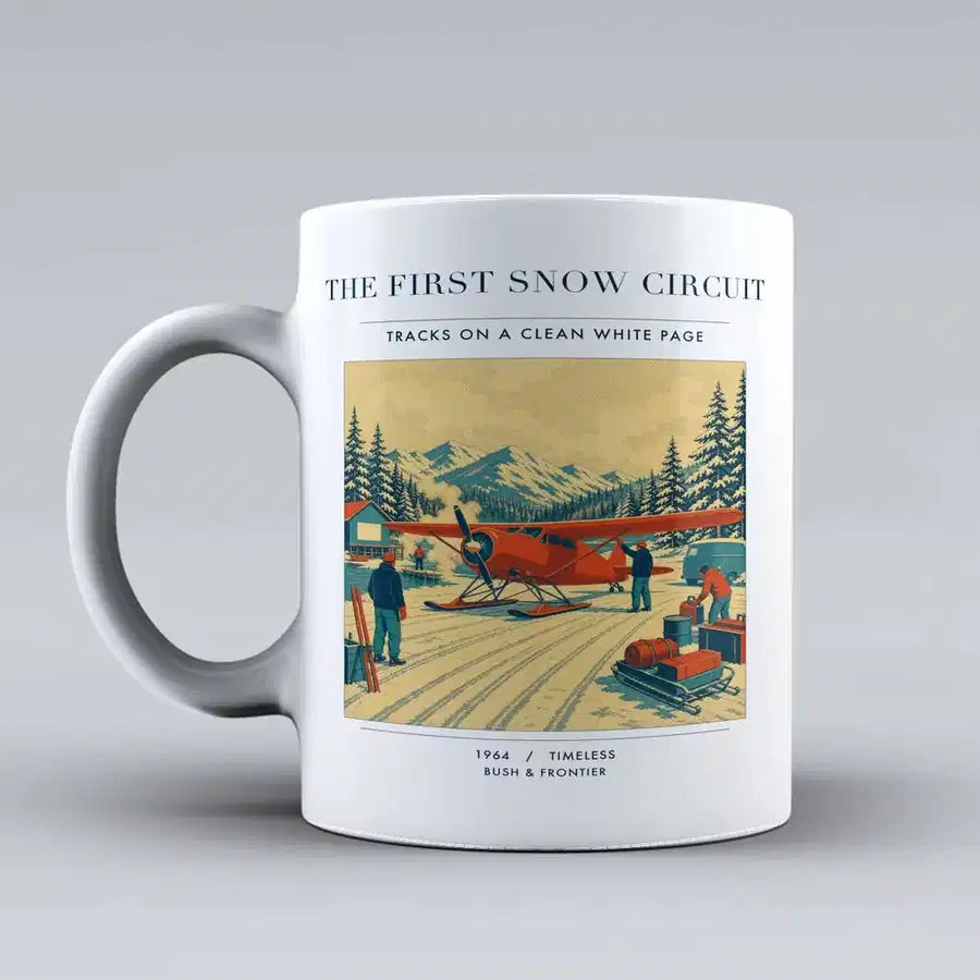 VINTAGE G4480 - The First Snow Circuit - Ceramic Mug design on white