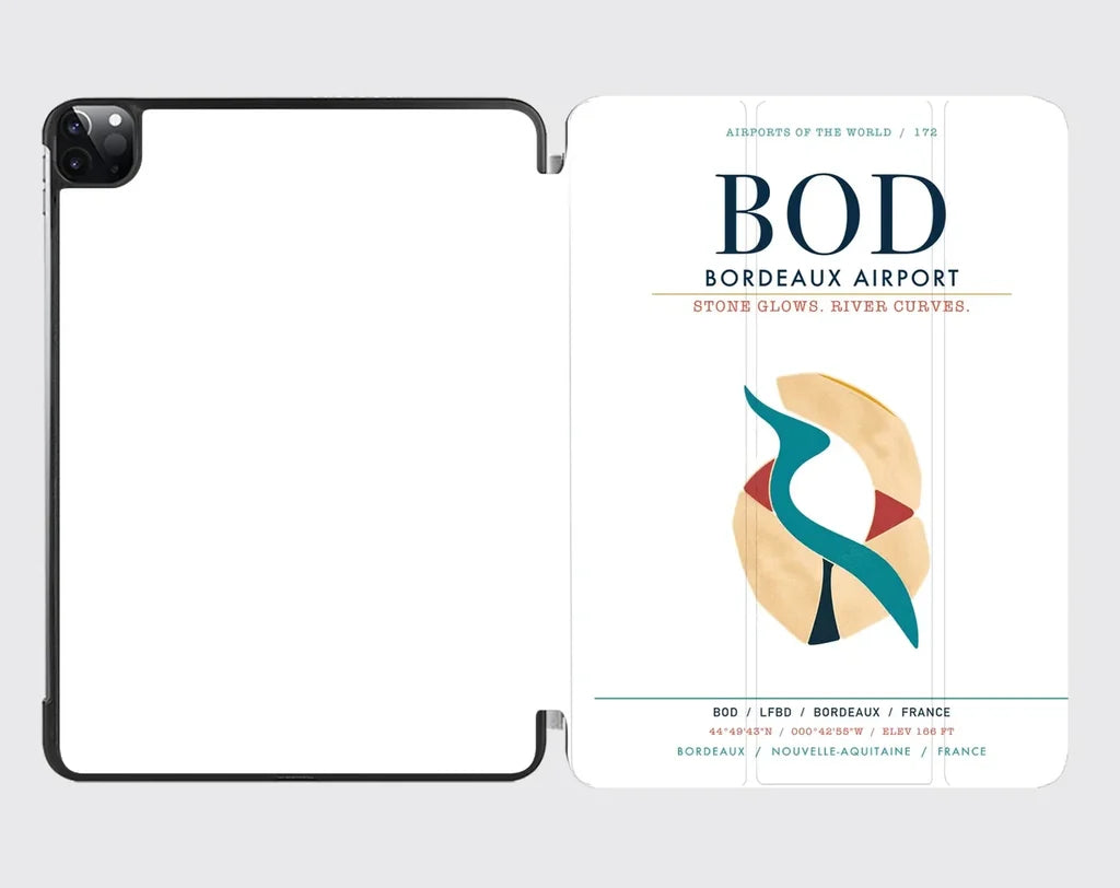 Bordeaux Airport (BOD) design on white ipad tablet case