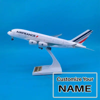 Thumbnail for Side view of Air France Airbus A380 Airplane Model (1/200 Scale - 30CM) aviation 20-30cm scale model aircraft in diecast meta.