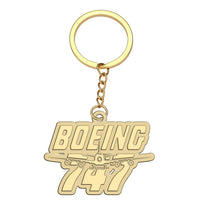 Thumbnail for Amazing Boeing 747 aviation hollow key chain in polished alloy.