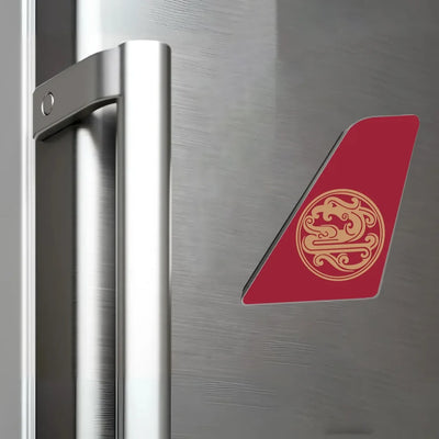 Juneyao Airlines aviation design tail magnet in 3D metal with magnetic back.
