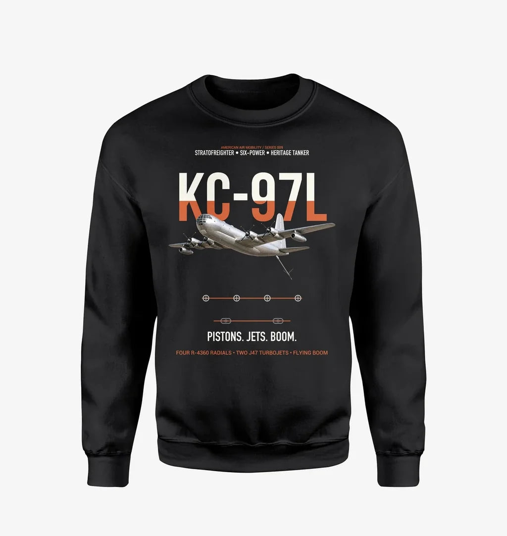 KC-97L STRATOFREIGHTER design on black sweatshirt