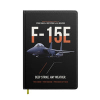 Thumbnail for F-15E Strike Eagle Deep Strike Any Weather design on black notebook