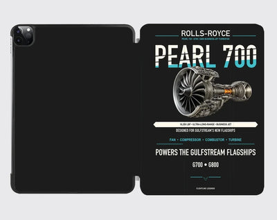 PEARL 700 design on black ipad tablet case