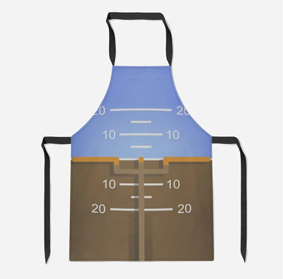 Gyro Horizon 2 aviation design on durable cotton blend kitchen apron.